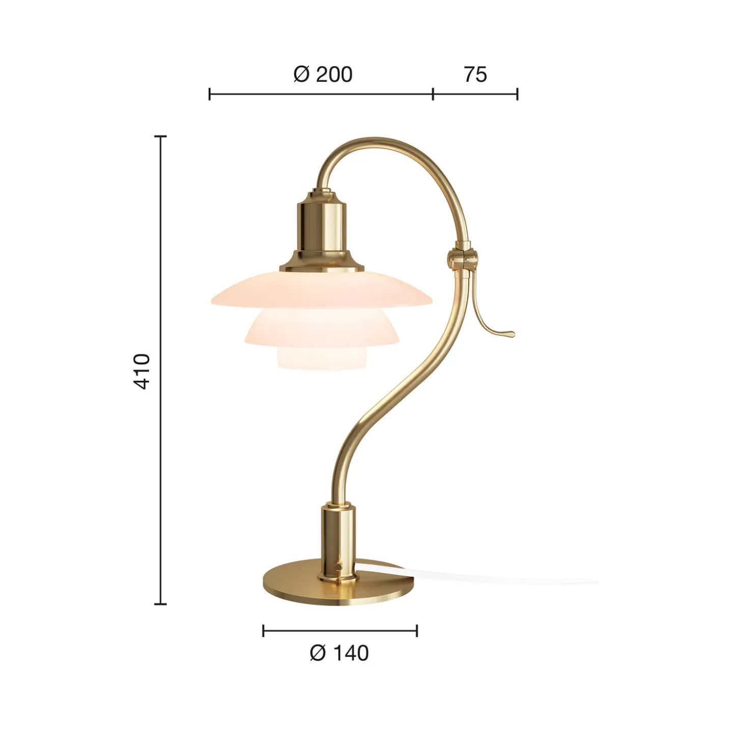 PH 2/2 Question Mark Pale Rose bordlampe