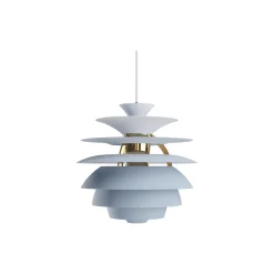 PH Snowball, dusty blue/brass metallised