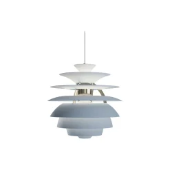 PH Snowball, dusty blue/high lustre chrome plated