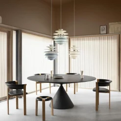 PH Snowball, dusty green/high lustre chrome plated