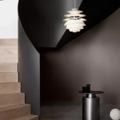 PH Snowball pendel, white/high lustre chrome plated