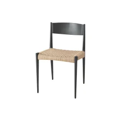 Pia spisebordsstol, sortmalet eg/natur