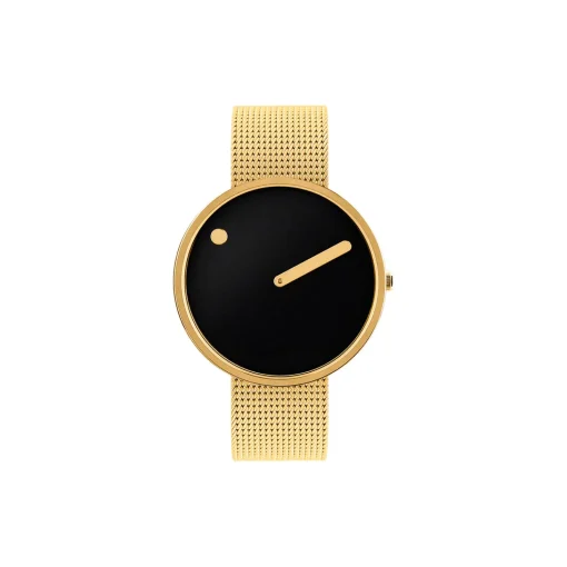 PICTO armbåndsur, black/gold/matt gold