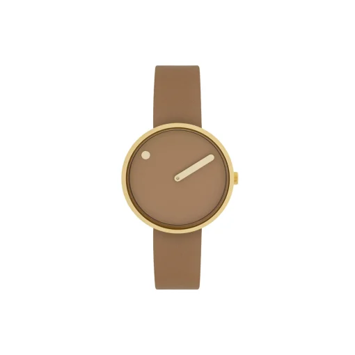 PICTO armbåndsur, cappuccino brown/gold/cappuccino brown