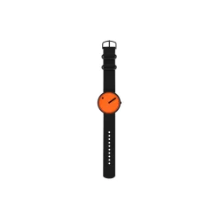 PICTO armbåndsur, signal orange/matt black/manta ray black