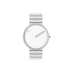 PICTO armbåndsur, white/brushed steel