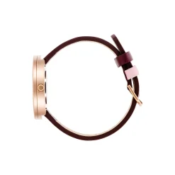 Picto Wrist Watch, dusty rose pink/burgundy red