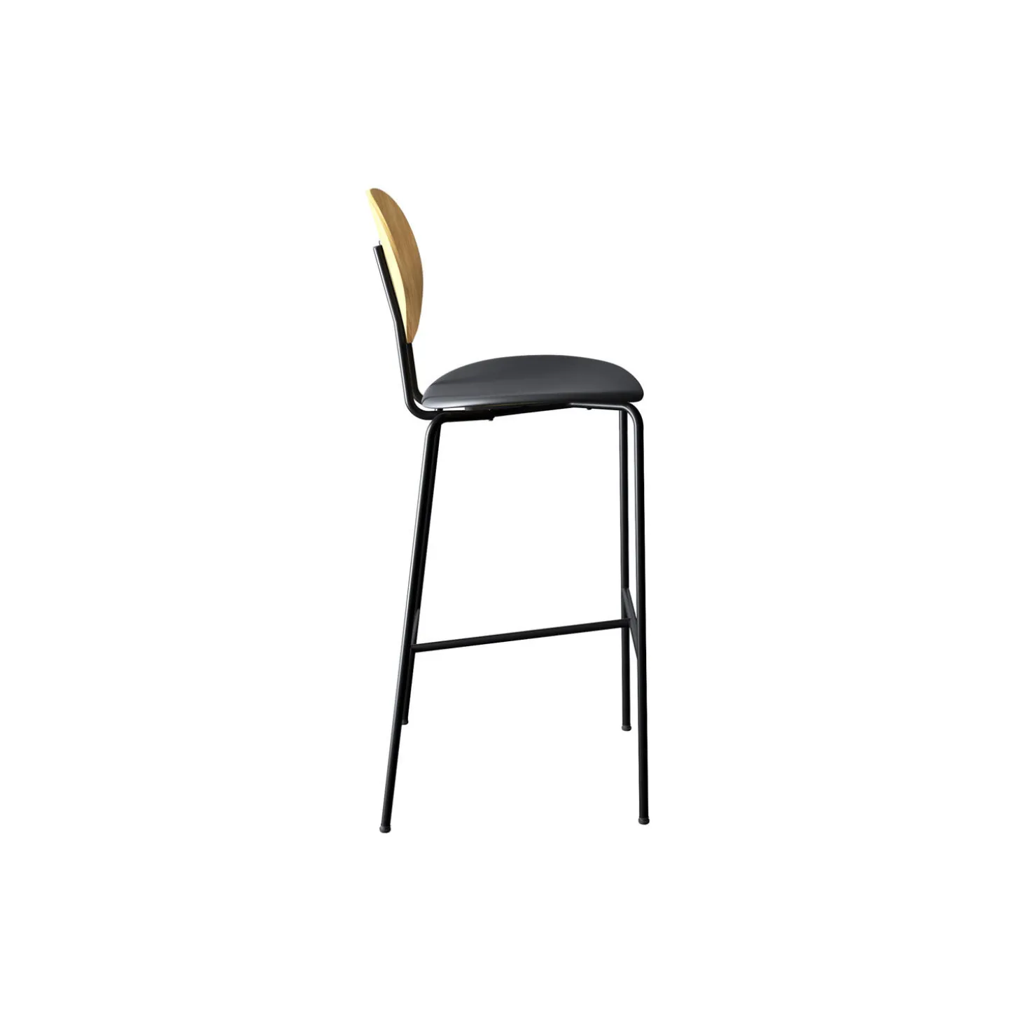 PIET HEIN Bar Chair, olieret eg/Solid Black 509