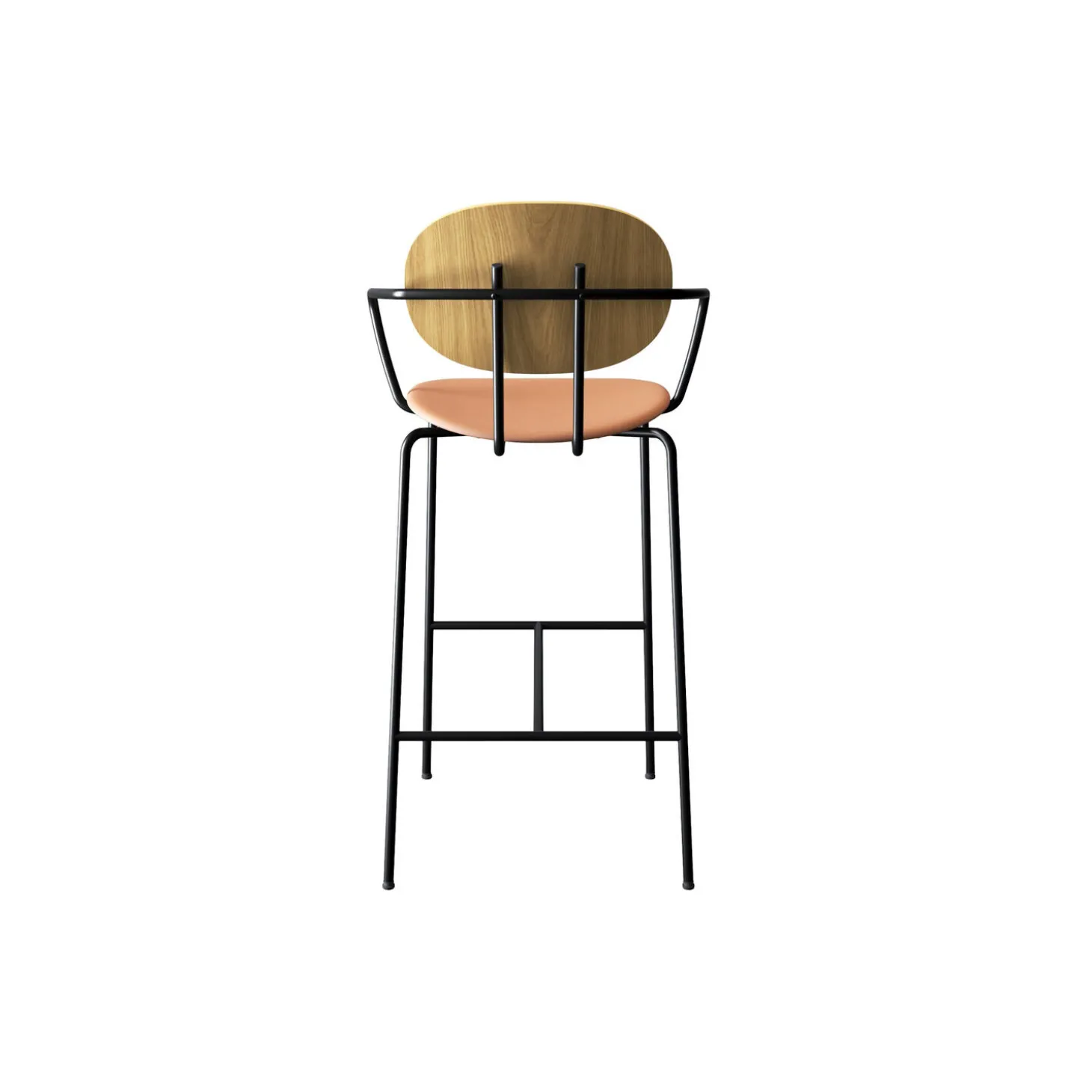 PIET HEIN Bar Chair with Arms, olieret eg/Silk Cognac