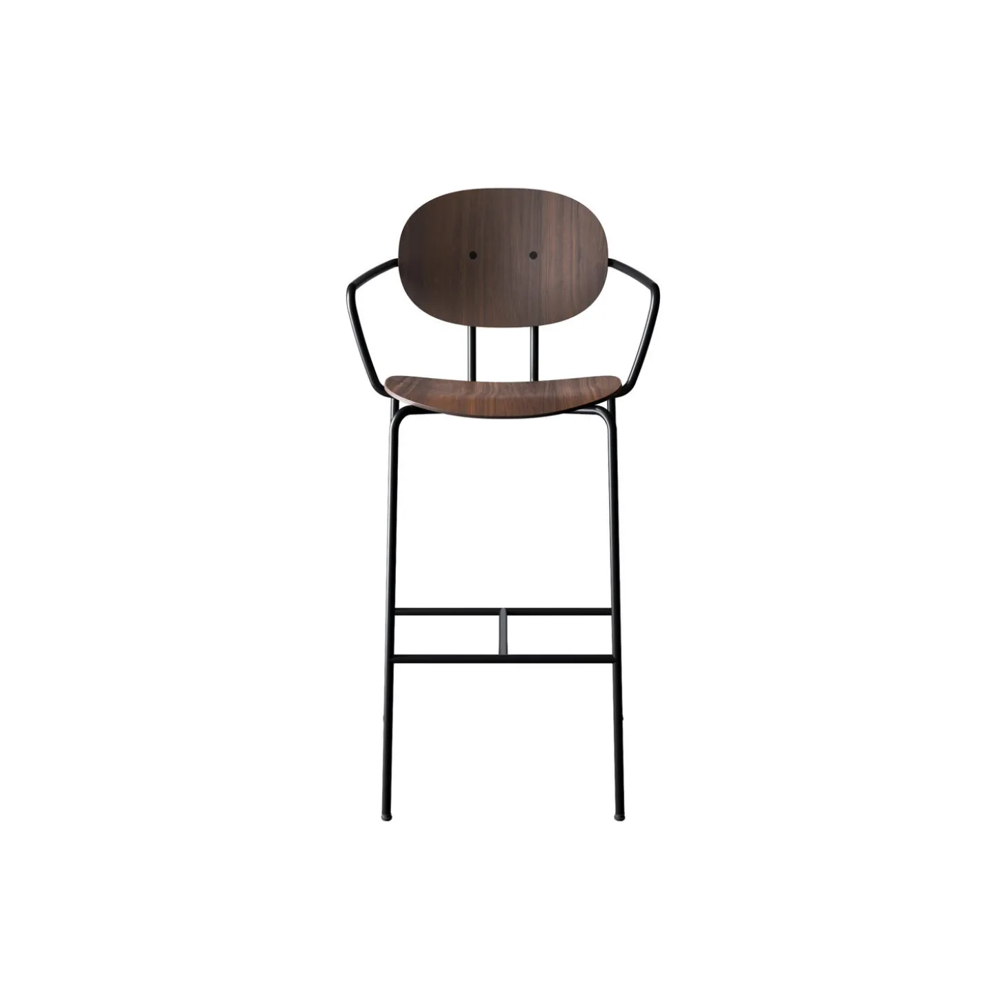 PIET HEIN Bar Chair with Arms, olieret valnød