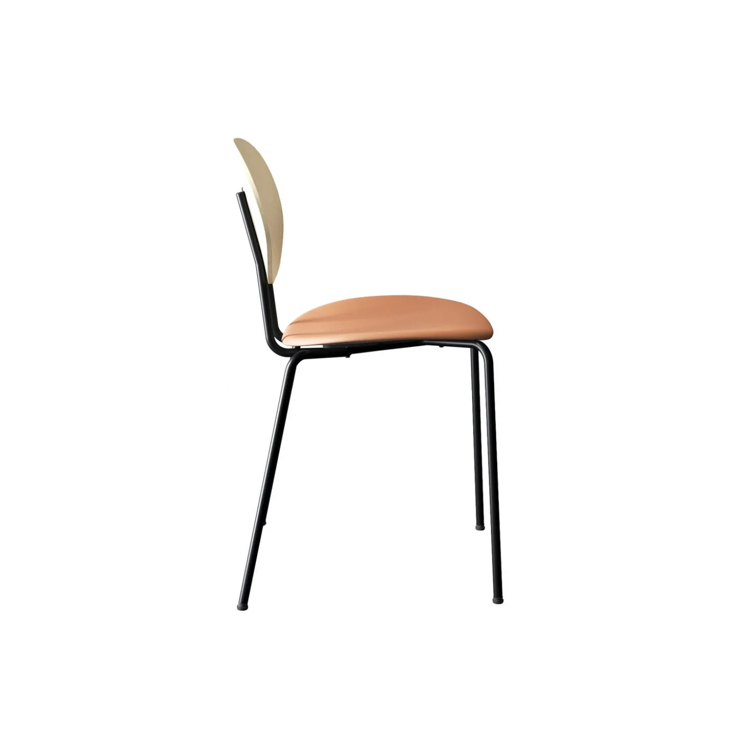PIET HEIN Chair, hvidpigmenteret eg/Silk Cognac