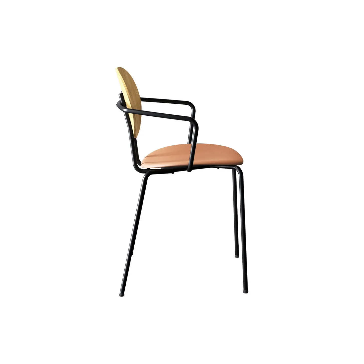 PIET HEIN Chair with Arms, olieret eg/Silk Cognac