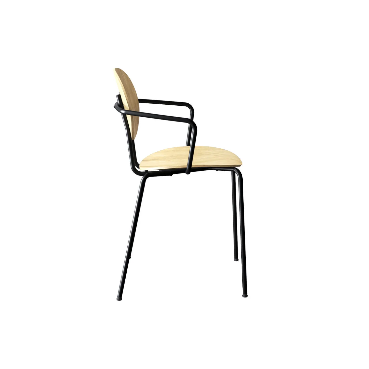 PIET HEIN Chair with Arms, hvidpigmenteret eg