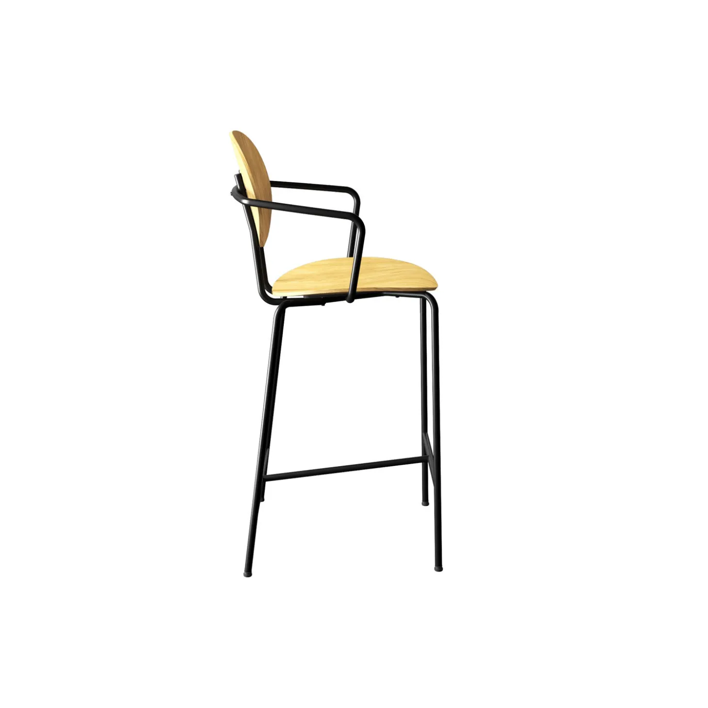 PIET HEIN Counter Chair with Arms, olieret eg