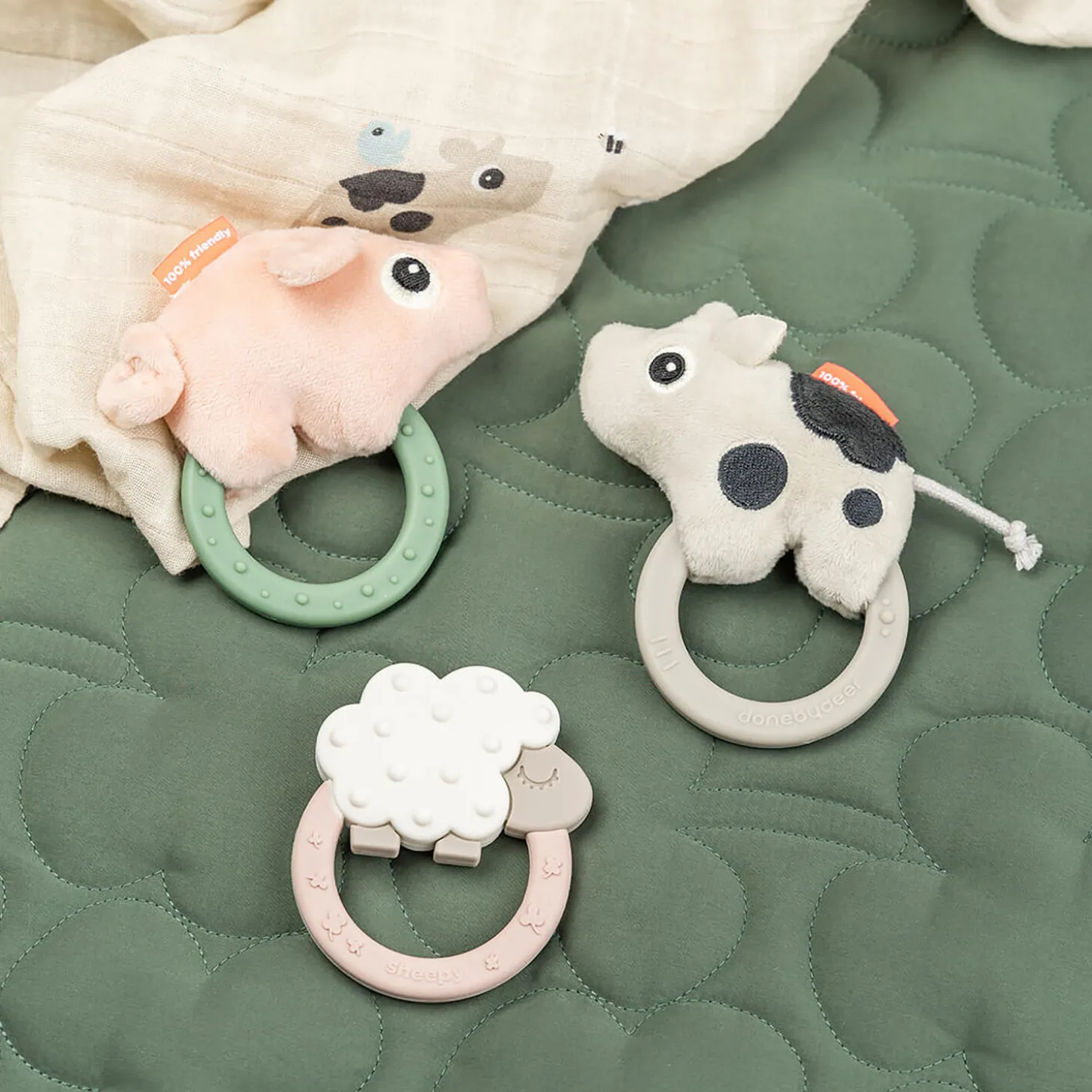 Pigee sanserangle med bidering, colour mix