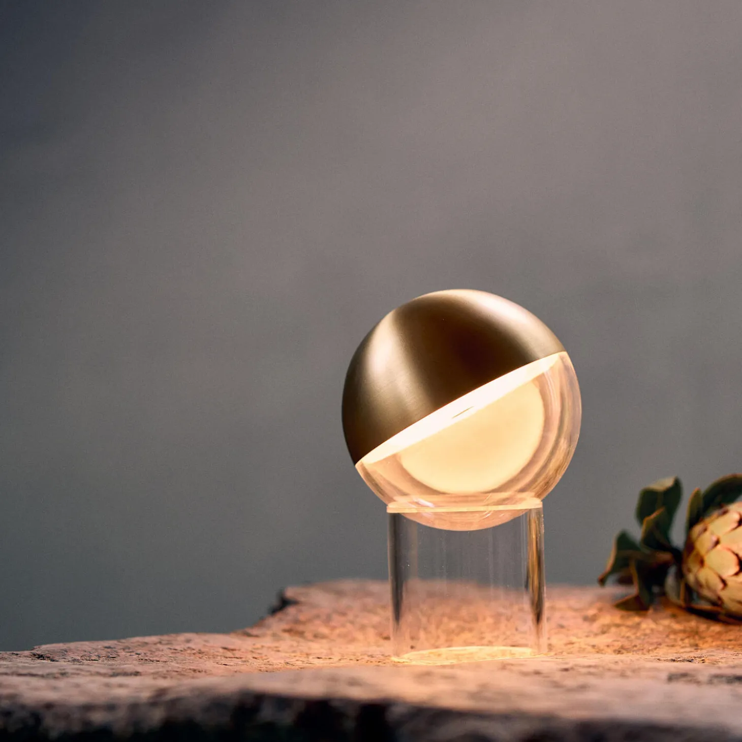 Pila Portable Table Lamp, brushed aluminium