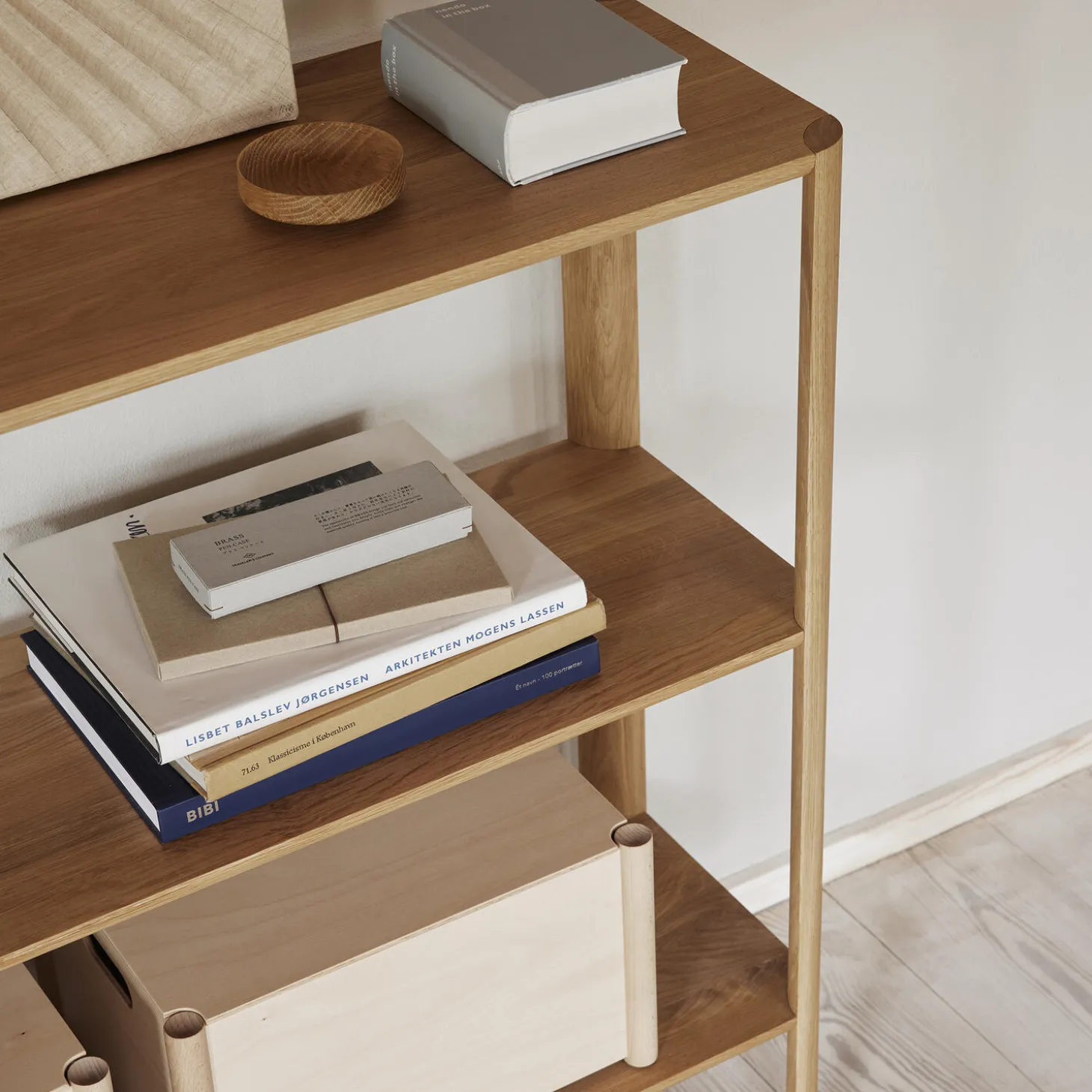 Pillar Storage Box, beech