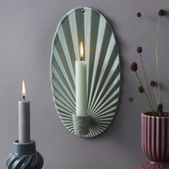 Pipanella Waves væghængt lysestage, peacock