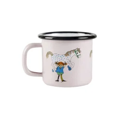 Pippi emaljekrus pippi og hesten, rosa