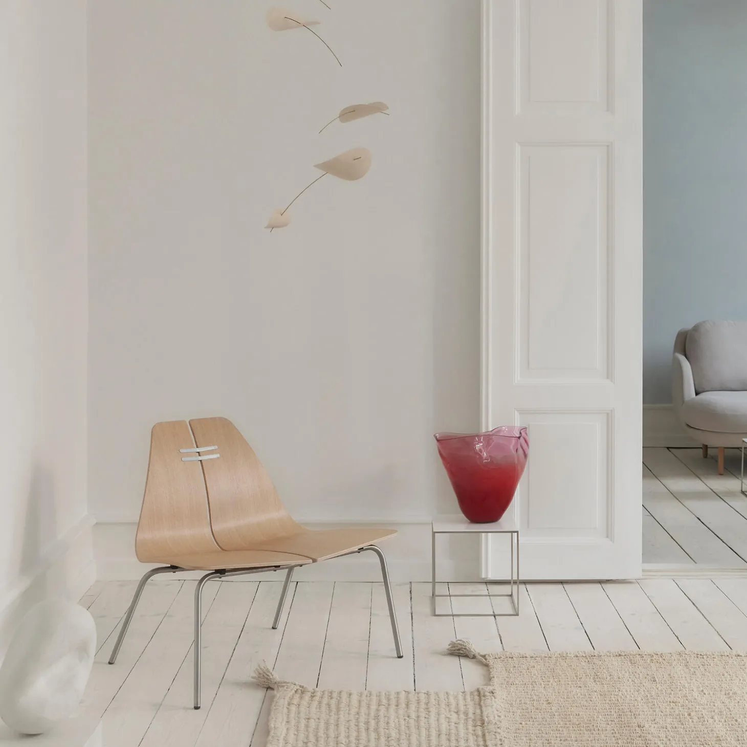 PK23™ loungestol, lakeret eg/stål