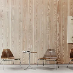 PK23™ loungestol, lakeret valnød/stål