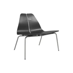 PK23™ loungestol, sortfarvet ask/stål