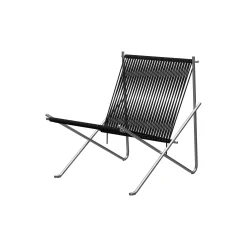 PK4™ stol, matpoleret rustfrit stål/sort