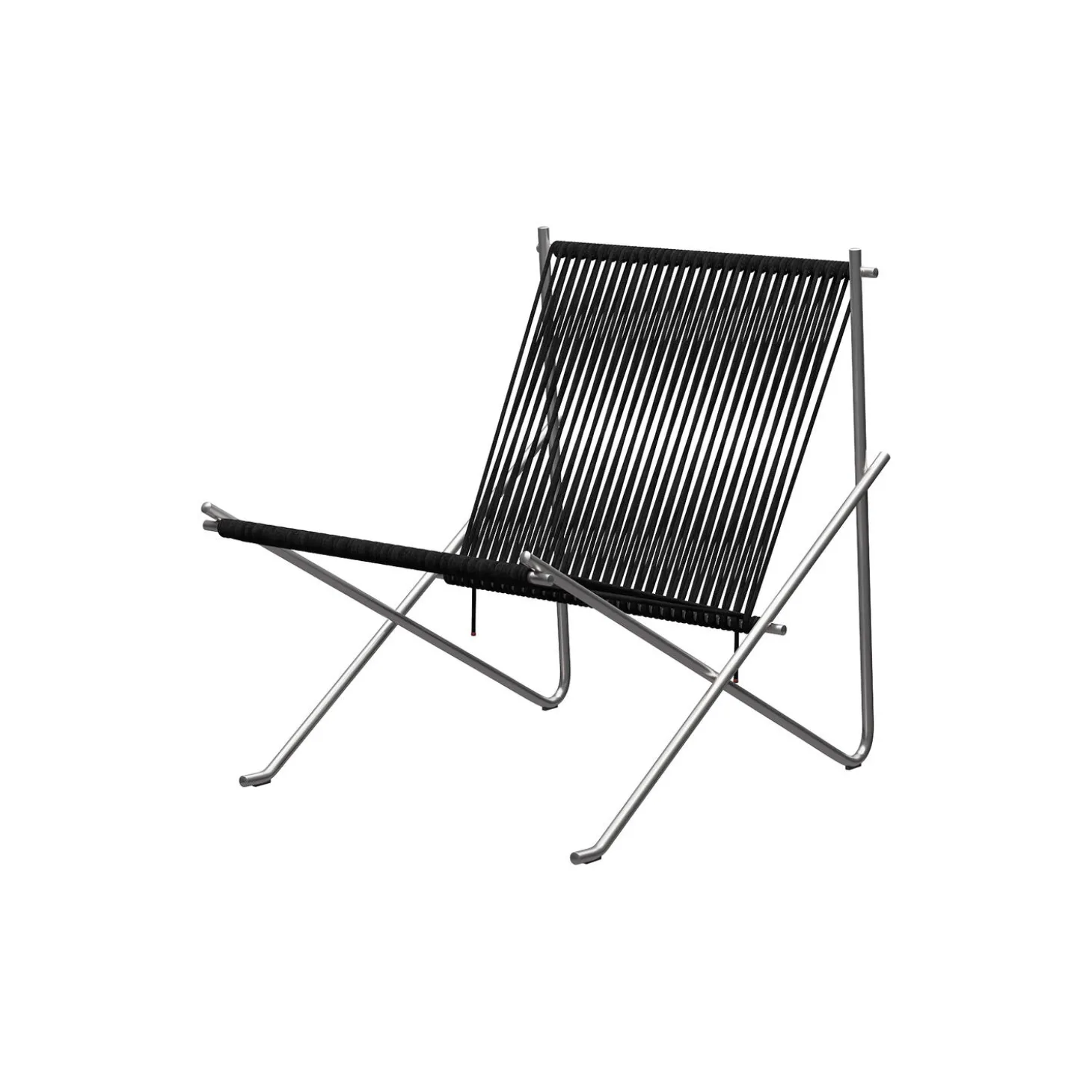 PK4™ stol, matpoleret rustfrit stål/sort