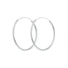 Plain Hoop øreringe, sølv