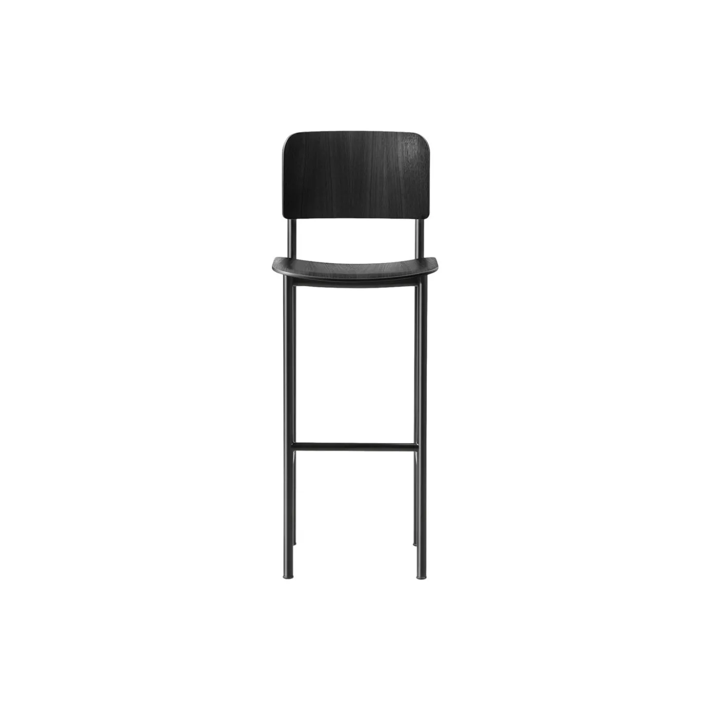 Plan Barstool, black lacquered ash/black