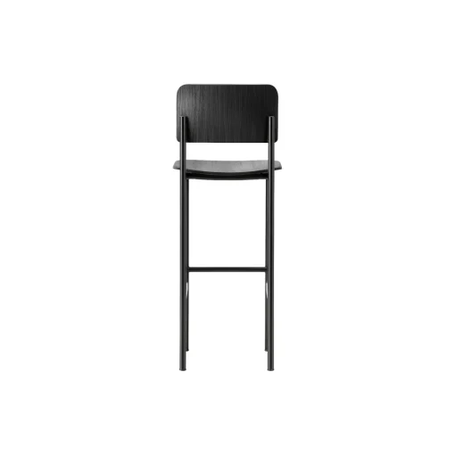 Plan Barstool, black lacquered ash/black