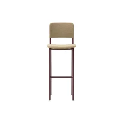 Plan Barstool Fully Upholstered, bordeaux/Steelcut Quartet 554