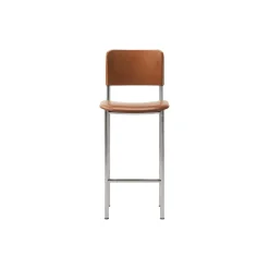 Plan Barstool Fully Upholstered, brushed steel/Max 95