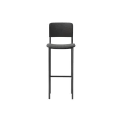 Plan Barstool Fully Upholstered, black/Re-wool 198
