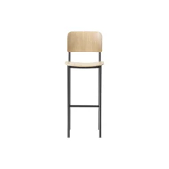 Plan Barstool, lacquered oak/black