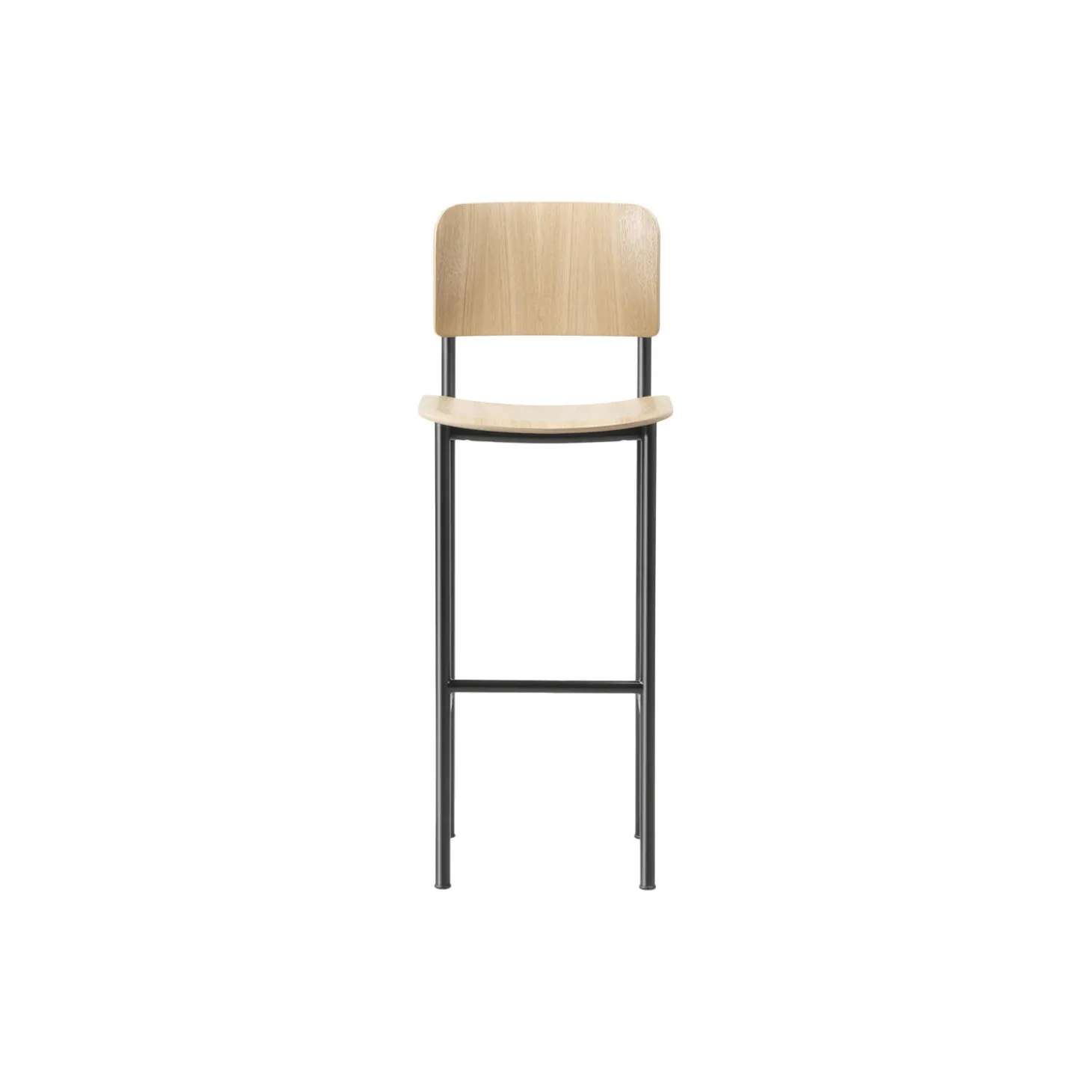 Plan Barstool, lacquered oak/black