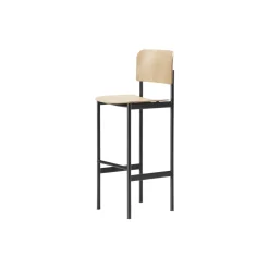 Plan Barstool, lacquered oak/black