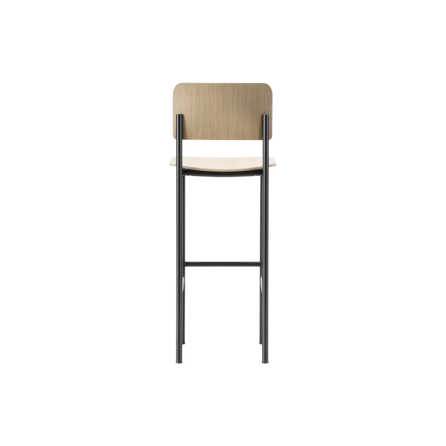 Plan Barstool, lacquered oak/black