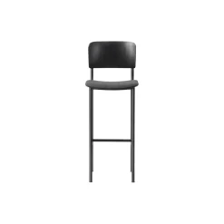 Plan Barstool Seat Upholstered, black lacquered ash/Re-wool 198