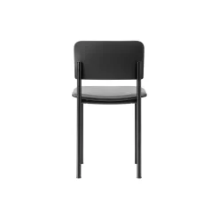 Plan Chair Seat Upholstered, black lacquered ash/Omni 301