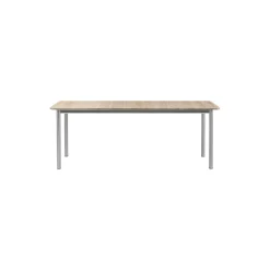 Plan Table Extendable, light oiled oak/brushed steel