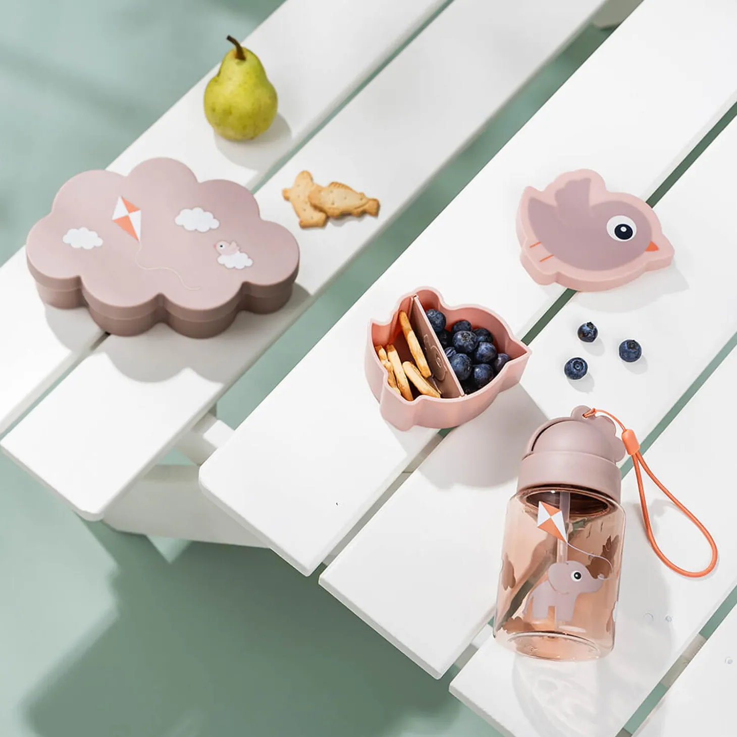 Playground snack & madkasse med drikkedunk, powder