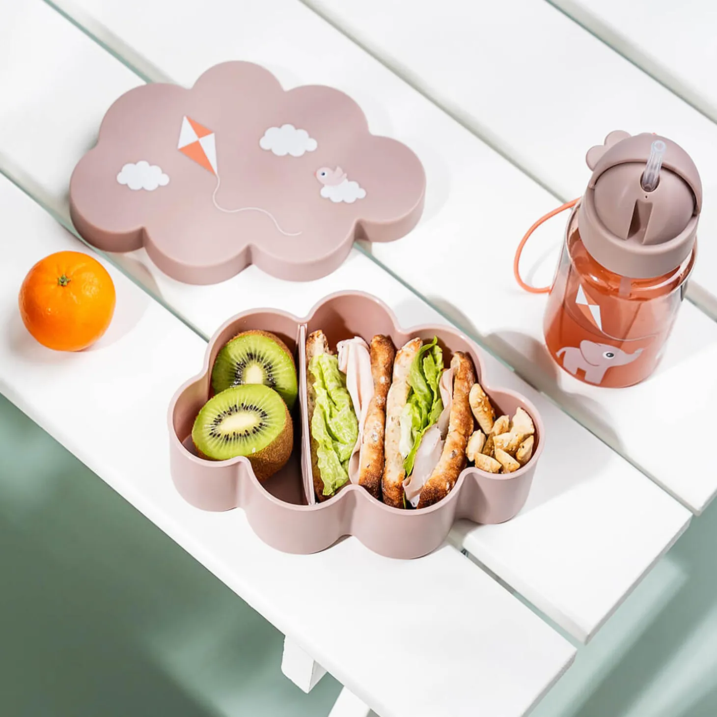 Playground snack & madkasse med drikkedunk, powder