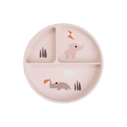 Playground stick&stay inddelt tallerken, powder