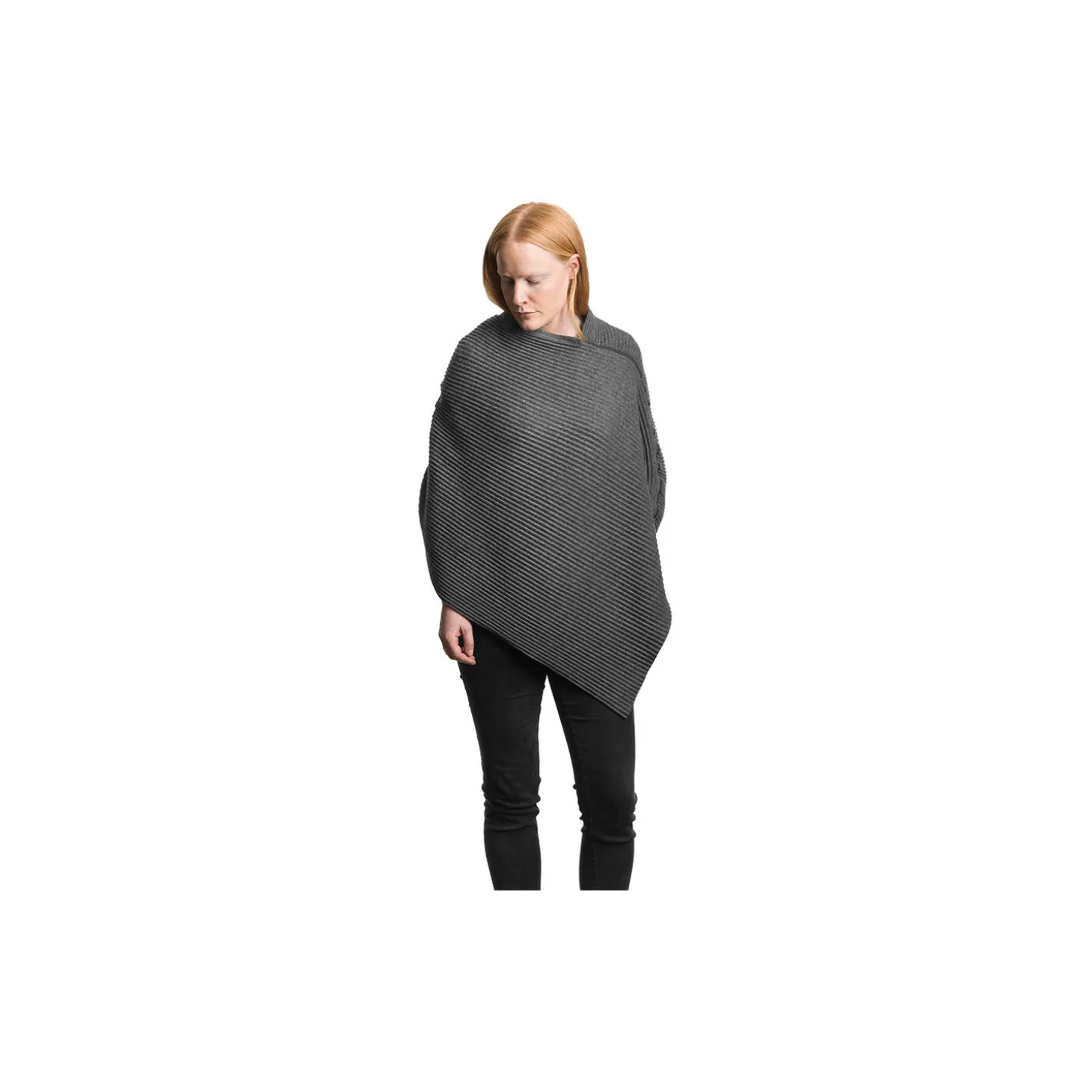 Pleece Poncho, dark grey