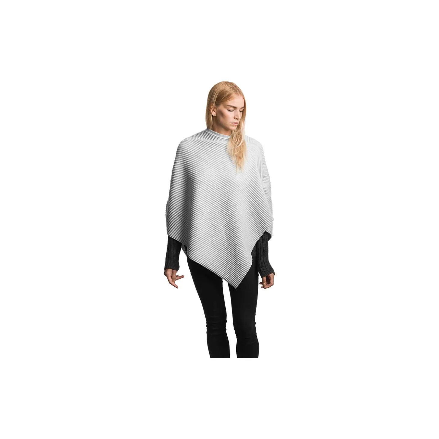 Pleece Poncho, light grey