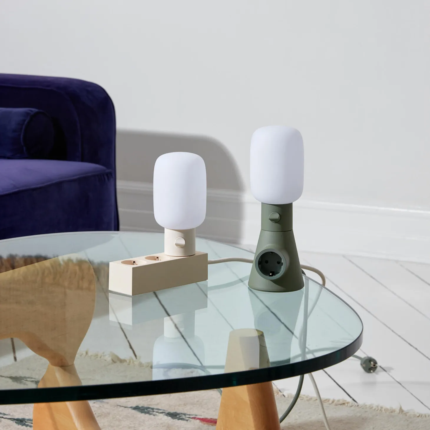 Plug-in Lamp, pearl