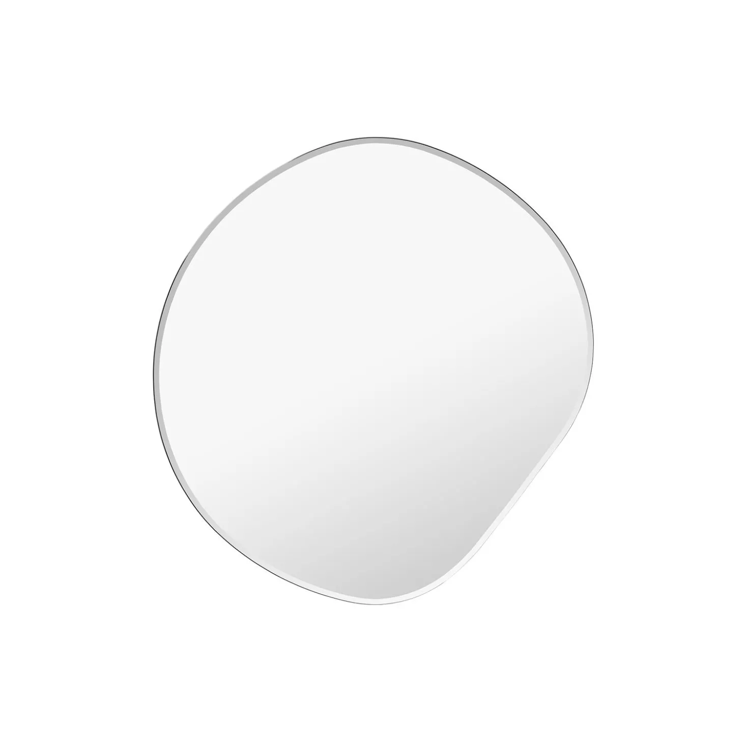 Pond Mirror Small, dark chrome