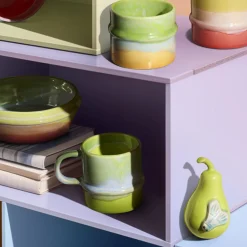 Poppery Pære med natsværmer figur, apple green/mint