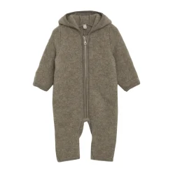 Pram Suit Ears Wool Fleece, savannah melange